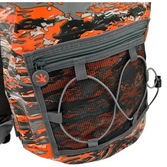 GECOBRANDS Hydroner 20L Camo Dry Bag Waterproof Backpack Orange-Gray Roll Top Backpacks